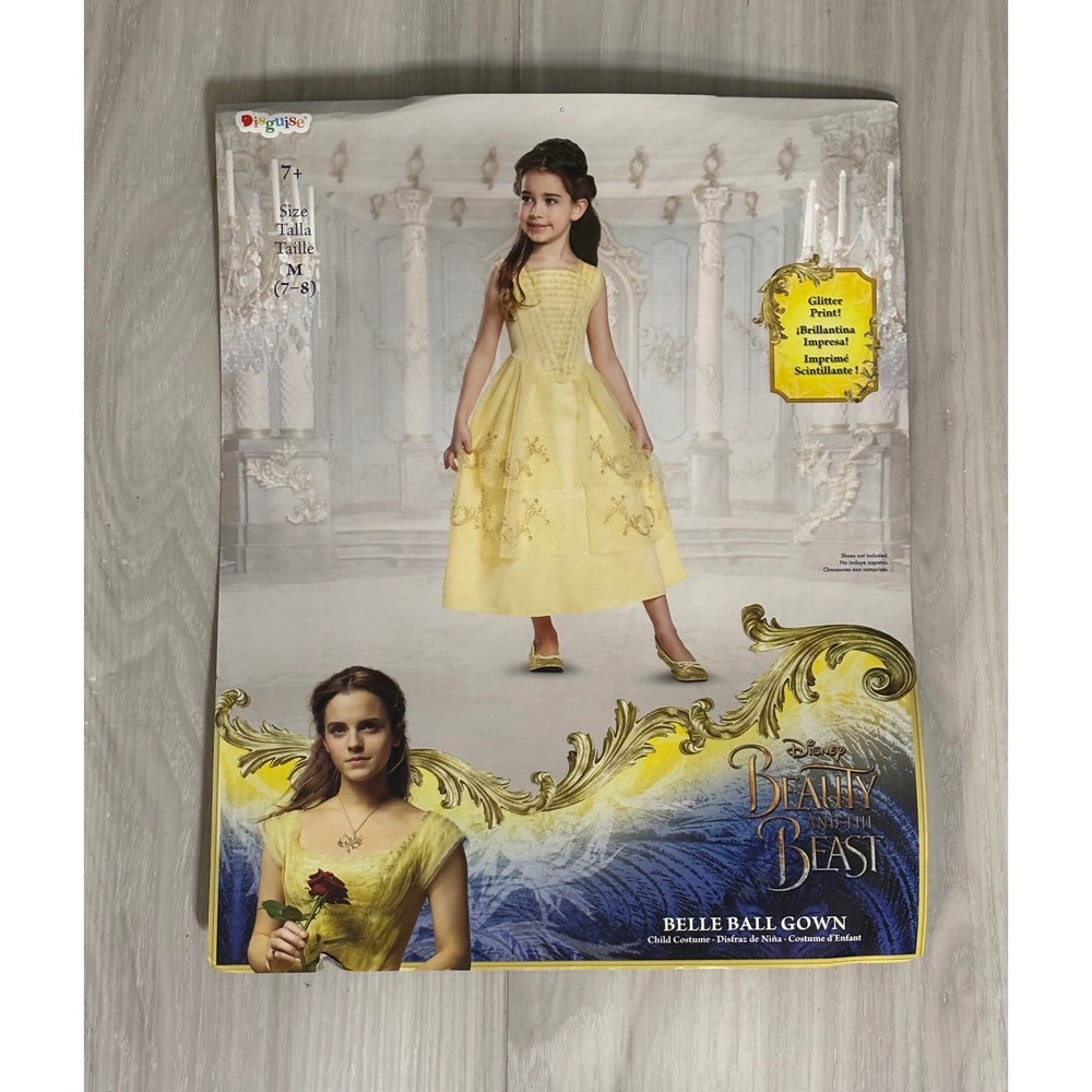 DisneyPrincess Beauty And The Beast Bell Ballroom Gown Girls Size M (7-8) T
